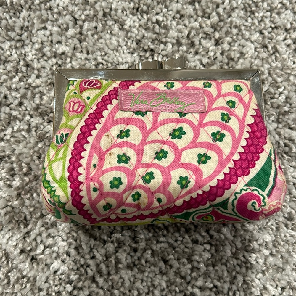 Vera Bradley coin purse pinwheel pink 2008
